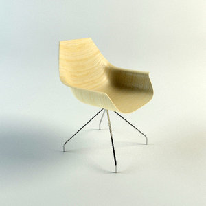 3d model cox chair: mentalray materials