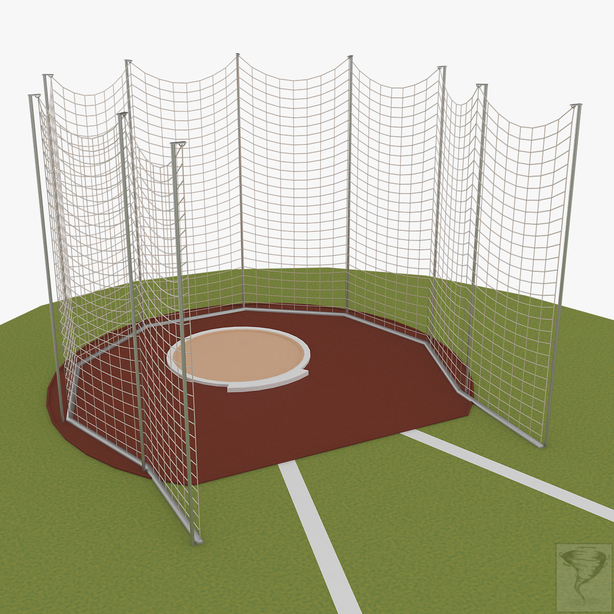 hammer throw 3d model