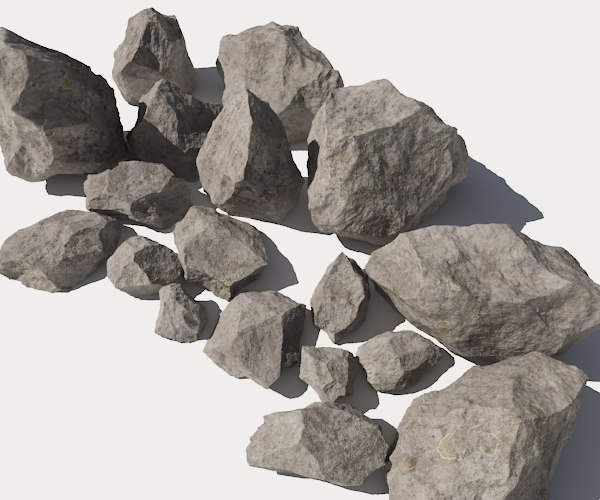 jagged rocks 3d model