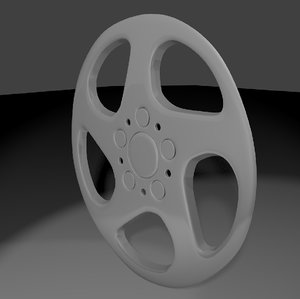 3d model hubcap curve
