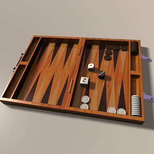 backgammon dice chips 3d 3ds