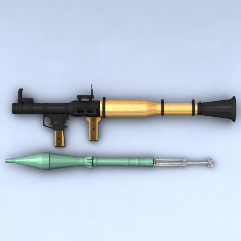 rpg7 rocket 3d model