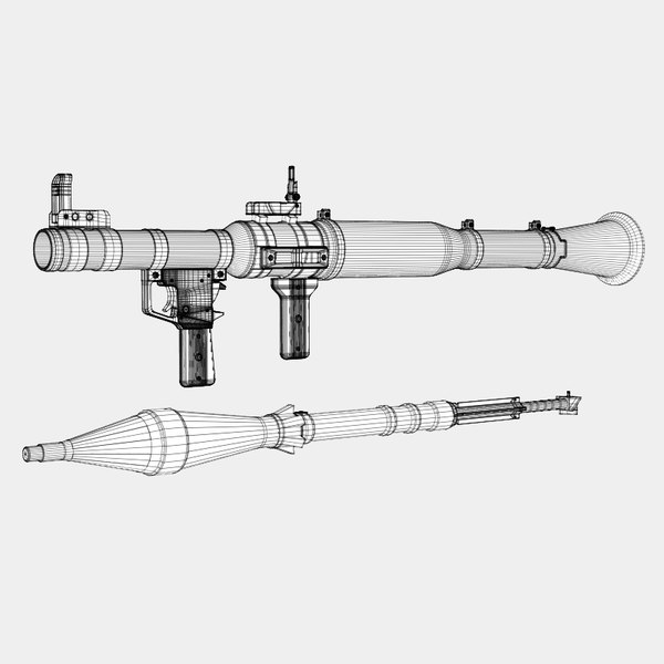 rpg-7 rocket 3d model