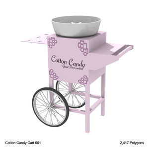 cotton cart candy obj