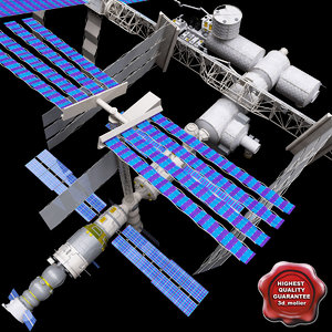 3d model international space station v2