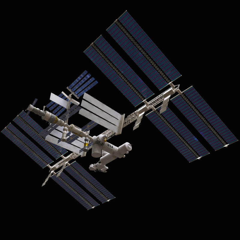 3d model international space station v2