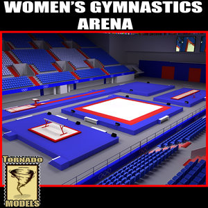 women gymnastics arena 3d obj