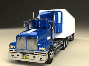 semi trailer truck 3d max