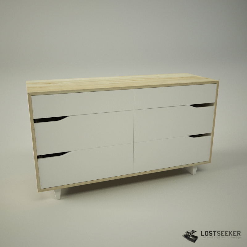 Ikea Mandal Chest Drawers 3d Max