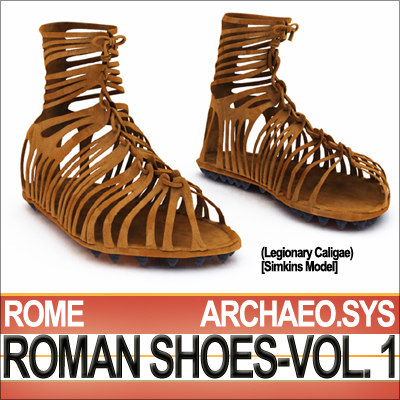 modelo 3d Zapatos romanos antiguos vol. 1 [Caligae-Calcei 1-2] - TurboSquid  528428