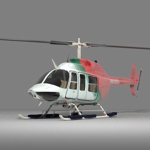 3d jet ranger helicopter model
