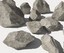 jagged rocks stones 1 3d model