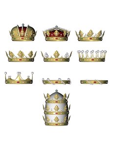 heraldic colección coronas heráldicas 3d c4d