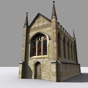 3d medieval gothic chapel