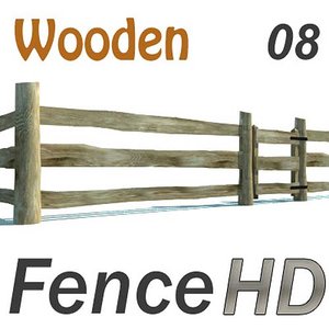 wooden fence 3d model