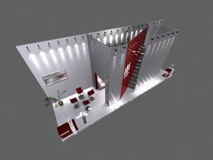 exhibition trade modular 3d model