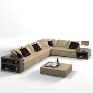 modern sofa corner 3d model