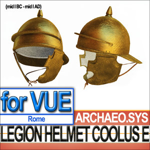 roman legionary helmet coolus 3d model