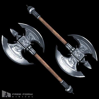 battle axe 3d model