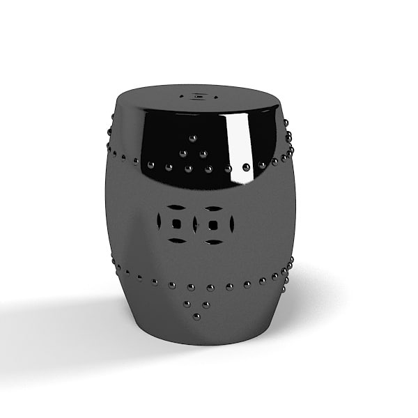 3d barrel garden stool