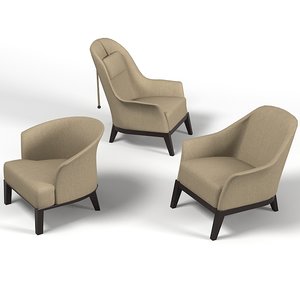 giorgetti chair armchair 3d 3ds