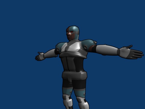 cyborg teen titans 3d model