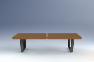 nelson platform bench 3d model