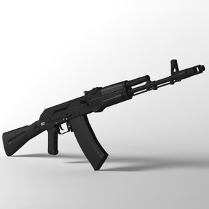 ak-74m assault rifle ak 3d max