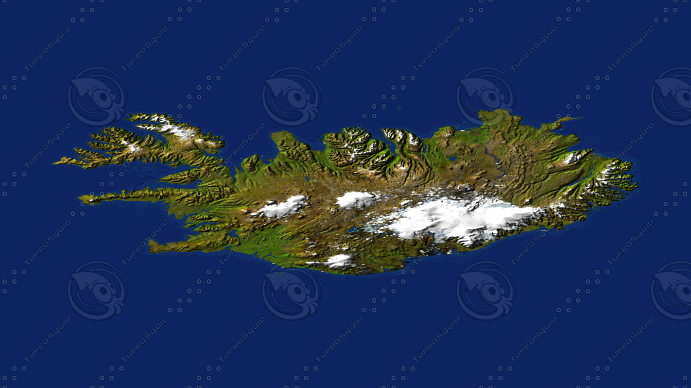 iceland maps 3d model