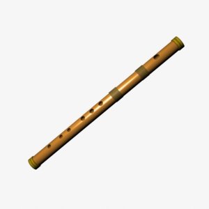 flute bansuri 3d model