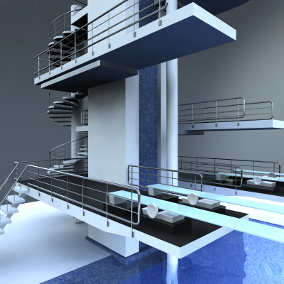 Olympic Diving Board 3d Max