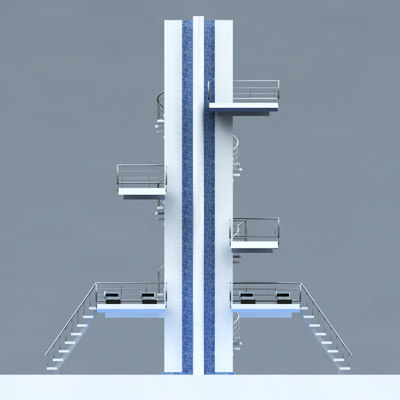 olympic diving board 3d max