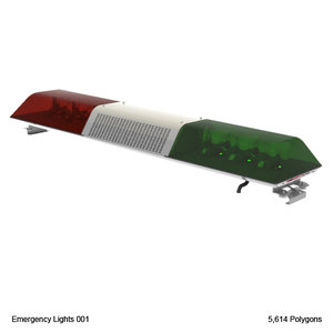 3d model emergency lights