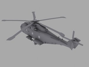 nato anti sub helicopter 3d model