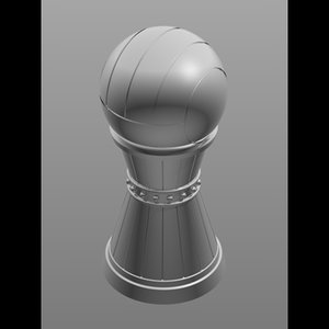 3d metal piece chess model