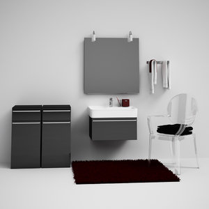 bathroom set 01 3d model