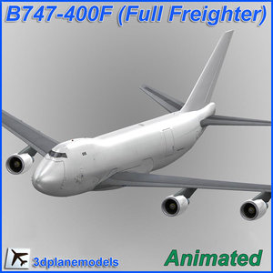 b747-400 generic white 747 3d model