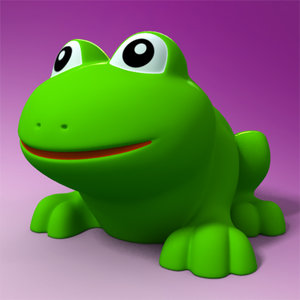 3d model rubber frog