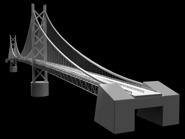 Most 3. Акаси-кайкё мост модель. 3ds Max Bridge. 3d модель моста Низкополигональная. Мосты для 3д Макс.