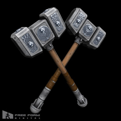 war hammer 3d model