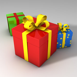 gift boxes 3d model