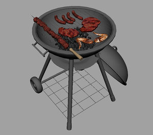 bbq grill 3d model