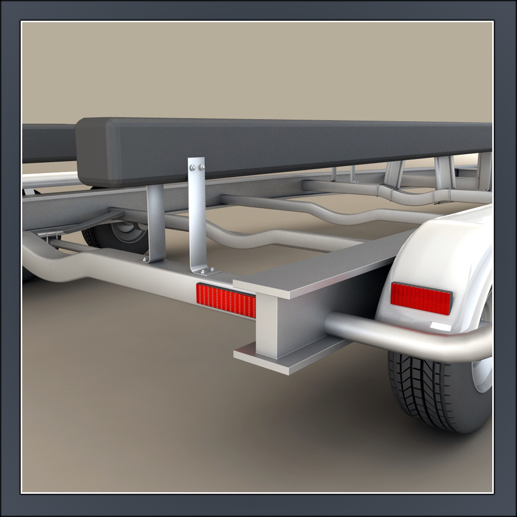 3d model boat trailer