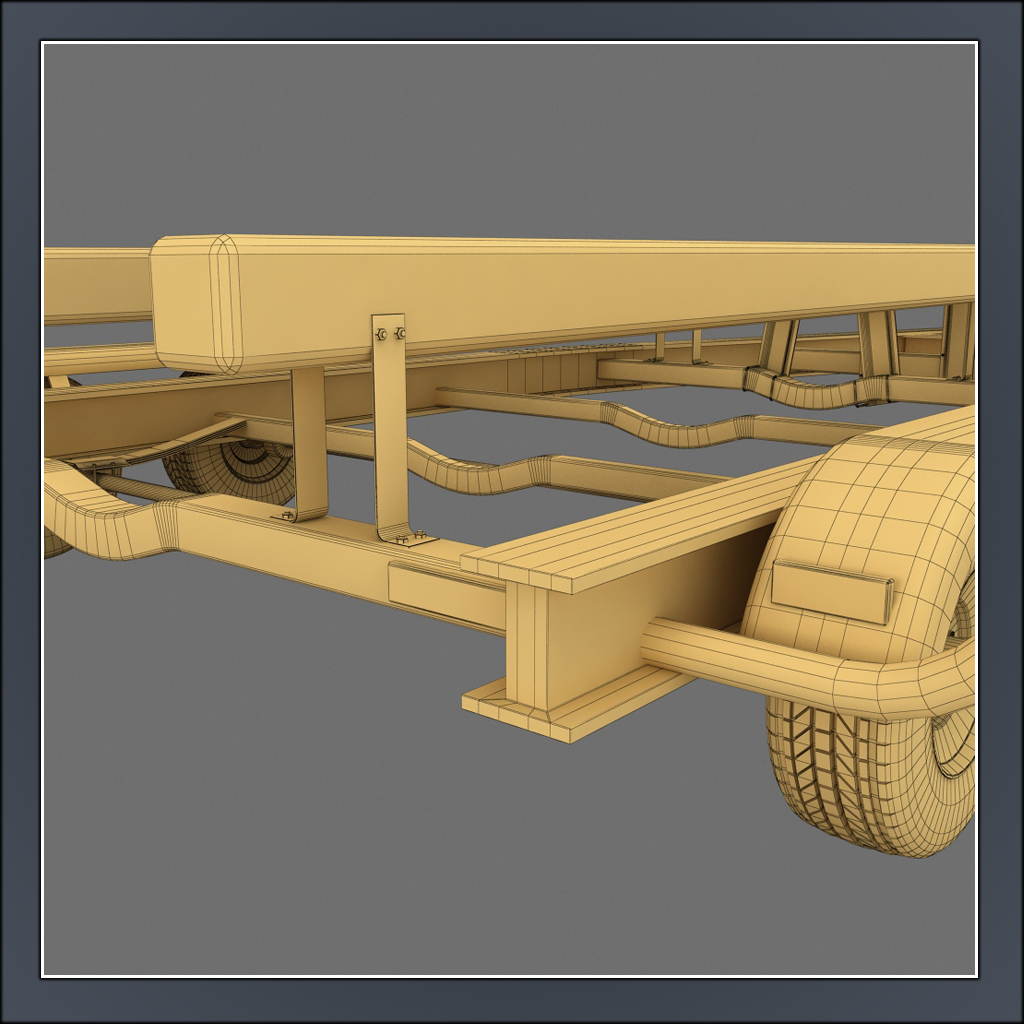 3d model boat trailer