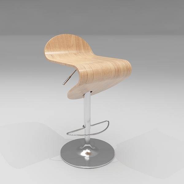 flamingo bar stool 3d model