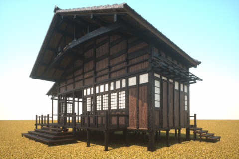 Japanese house 3d model Japanese house 3d model