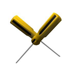 3d model screwdrivers phillips flathead