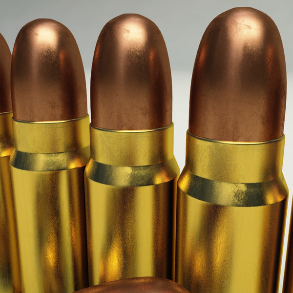 pistol cartridges 3d model