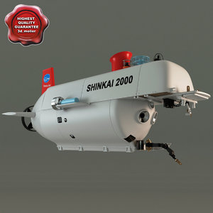 research submersible shinkai 2000 3d model