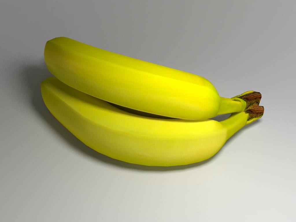 3d green bananas model